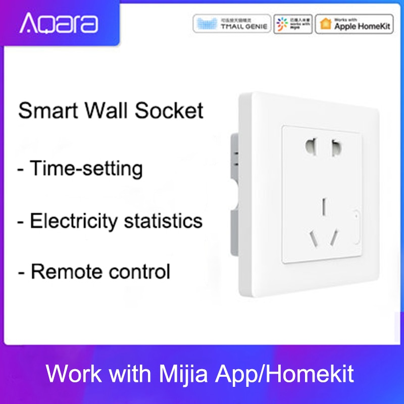 Aqara Smart Stopcontact Zigbee Draadloze Stopcontact Mijia Stopcontact Schakelaar Werk Voor Xiaomi Smart Home Kits App