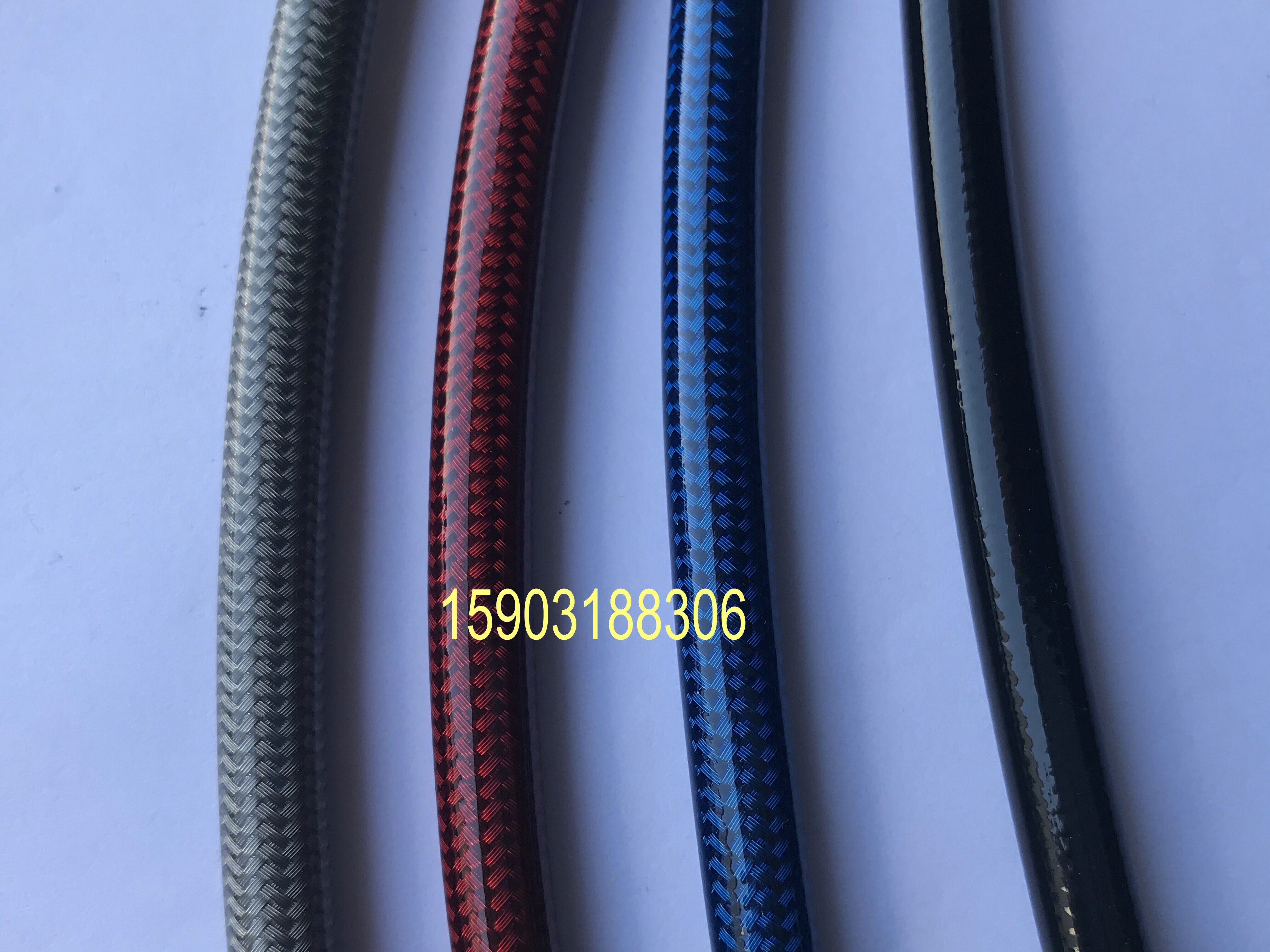 AN3 Automotive motorcycle 1/8" 304 stainless steel wire ptfe braided PVC covered brake line fuel line 1M