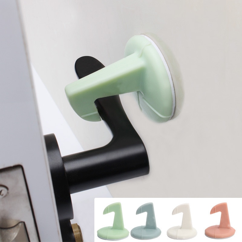 Siliconen deurstop veiligheid voor baby toilet muur absorptie perforatie deurhaak anti-botsing deurstop