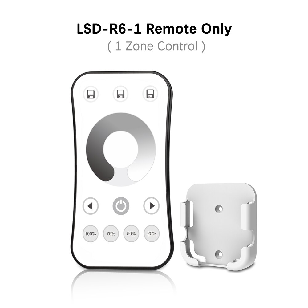 LED Dimmer 12V 24V 48V 6A/3A PWM Wireless Frequency Adjustable 2.4G RF LED Dimmer Switch ON OFF for Single Color LED Strip Light: LSD-R6-1 Remote Only