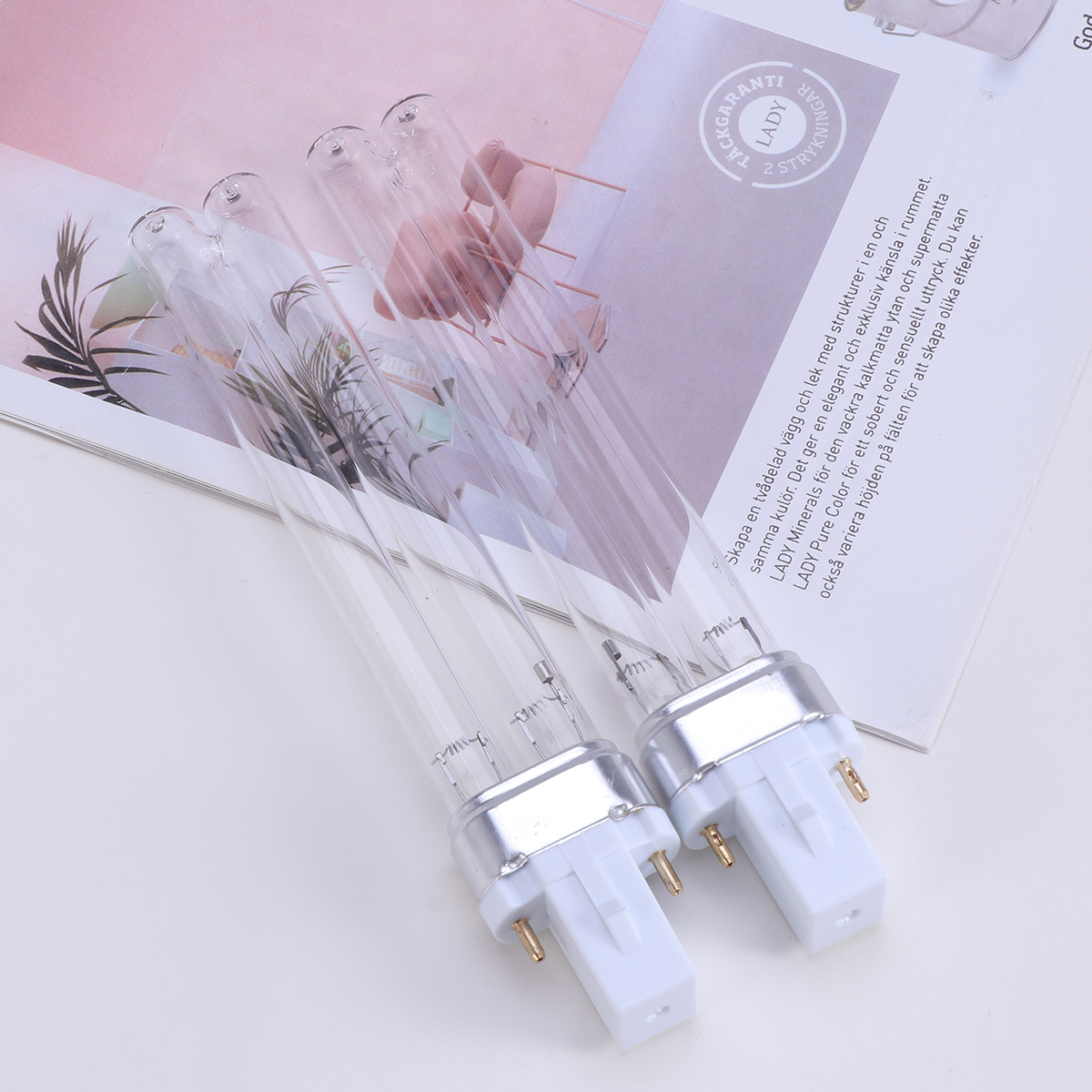 2 stk. 11w lamper uv-pærer til akvarium ( (g23 lampeholdere) uv-sterilisator uv-lampe