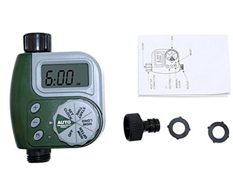 Outdoor Garden Irrigation Controller Solenoid Valve Timer Single Outlet Programmable Hose Faucet Watering Timer System
