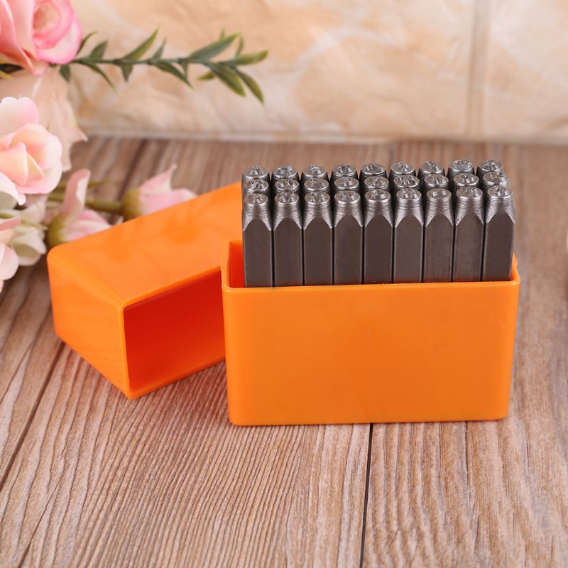 Neue 27 teile/satz Groß knapp Stahl Metall Stempel Stanzen schlagen Leder Holz Schmuck Handwerk Werkzeug