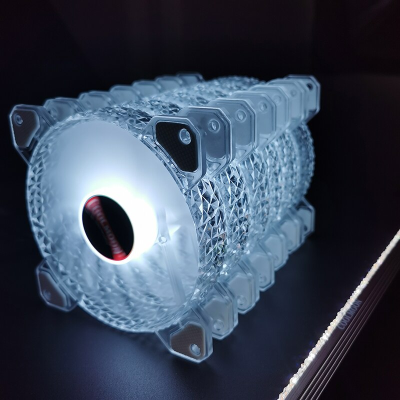 RGB Diamond Facet Case Fans 120mm Ultra-Quiet RGB Chassis Cooling Fans with Remote Controller Speed Adjustable Colorful