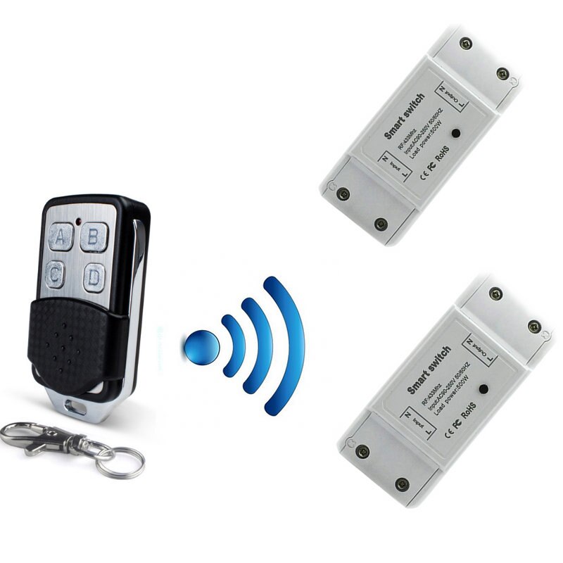 Smart Home RF433 Remote Control Switch Transmitter Receiver Smart Switch for Home Modification Relay Receiver Module Switch: set gold 2