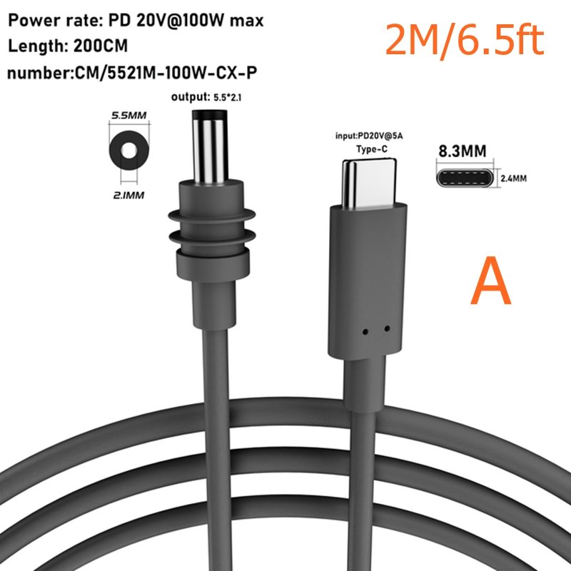 Tipo c para cabo de alimentação dc para starlink mini gen3 cabo de carregamento portátil ao ar livre banco de potência entrada USB-C para cabo dc para starlink: Preto