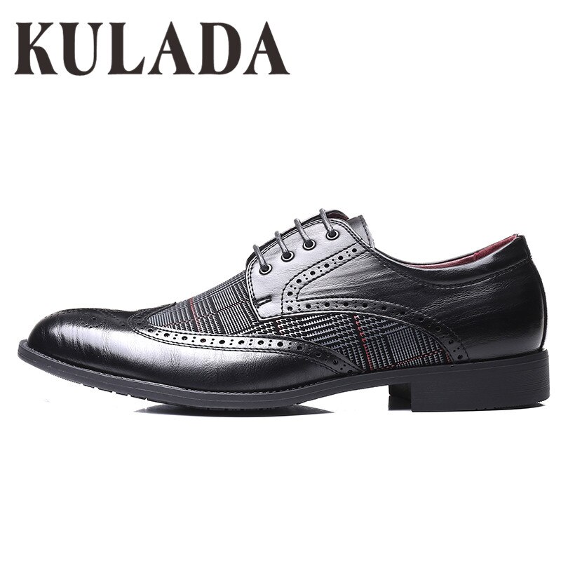KULADA chaussures hommes chaussures richelieu confortable respirant chaussures formelles de chaussures habillées de luxe