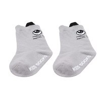 2020 Vendita calda Del Fumetto Sveglio Animale bambino Abbigliamento Accessori Calzini Del bambino Del Cotone Antiscivolo Calzini Del bambino per Il Ragazzo Della Ragazza 0-2 anni: grigio