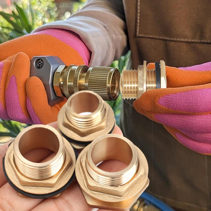 6-1PC Water Butt Water Tank Tap Buckets Connector Watering Equipment Water Storage Rain Barrels Brass Tap Click-Lock Fitting Use