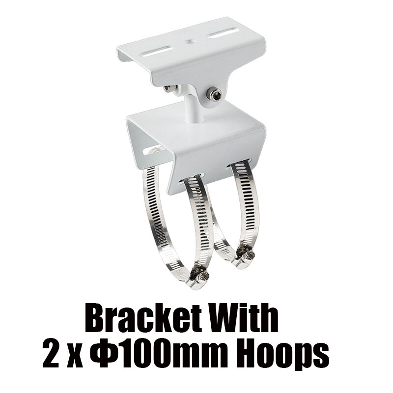 Indoor Outdoor Multi-Angle Adjustment Security CCTV Camera Holder Stand Support Metal Hoops Cross Arm Mount Pole Mount Bracket: Bracket 100MM Hoops