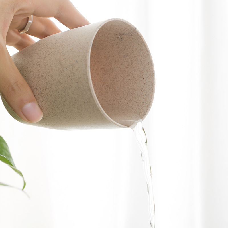 Vasos de baño de paja de trigo ambiental, enjuague bucal , cepillo de dientes, cepillo de dientes, taza de agua, taza de lavado