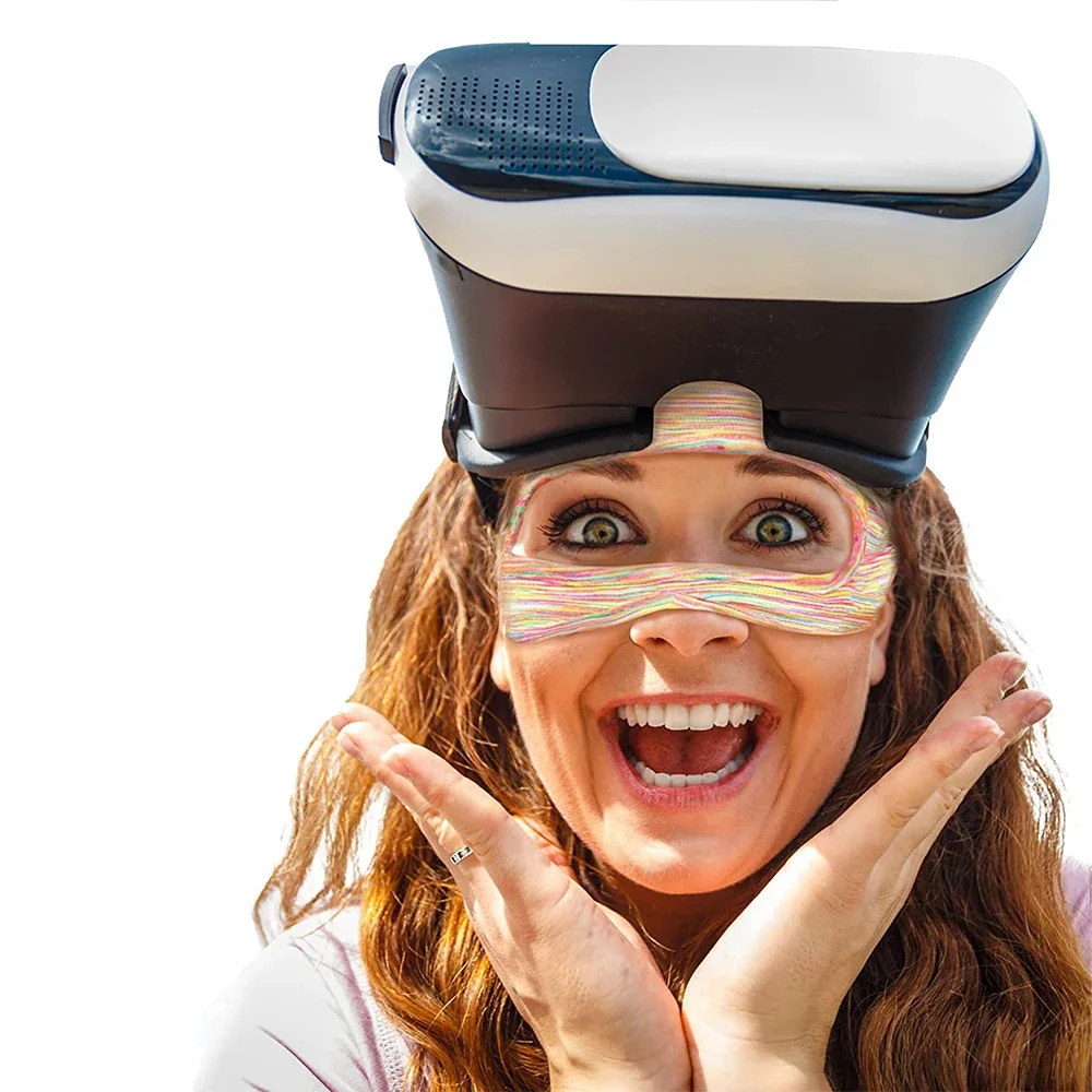 VR Eye Mask Cover for Meta Quest 3/Oculus Quest 2 Breathable Sweat Band Padding with Virtual Reality Headsets Accessories