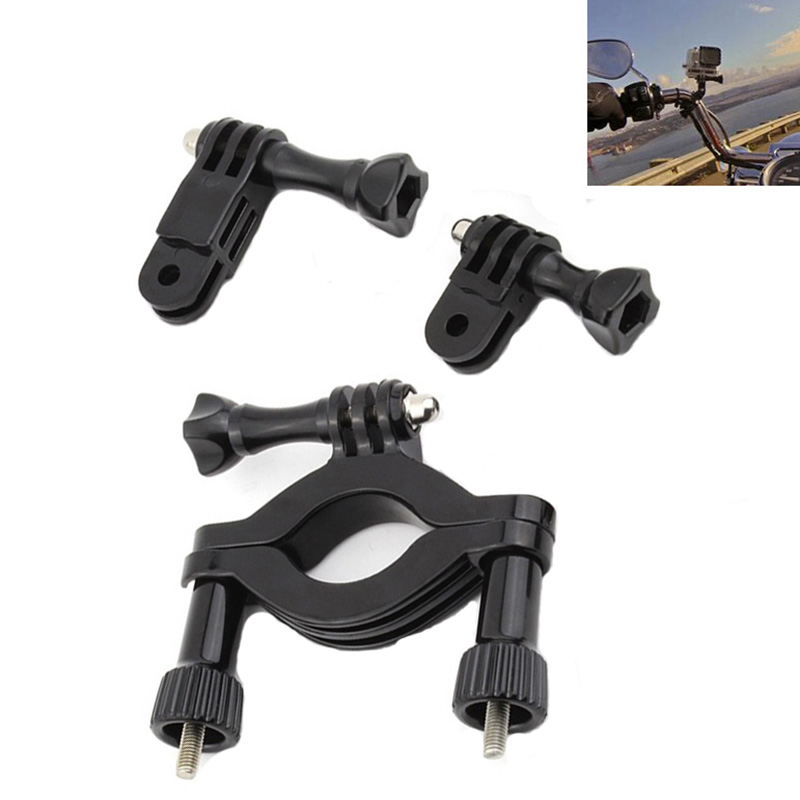 Para accesorios gopro para bicicletas, bicicleta, motocicleta, montaje en manillar, ajuste de trípode para Go Pro Hero 3 + 4 5 Xiaomi Yi II 4K Sjcam S: B style