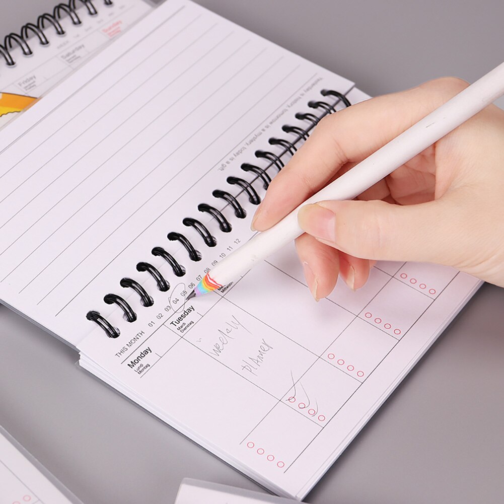 Weekly Day Plan Time Of Organizer Daily Diary Daily Notebook Spiral Coil Notebook Office School Supplies Size 16 x9Cm