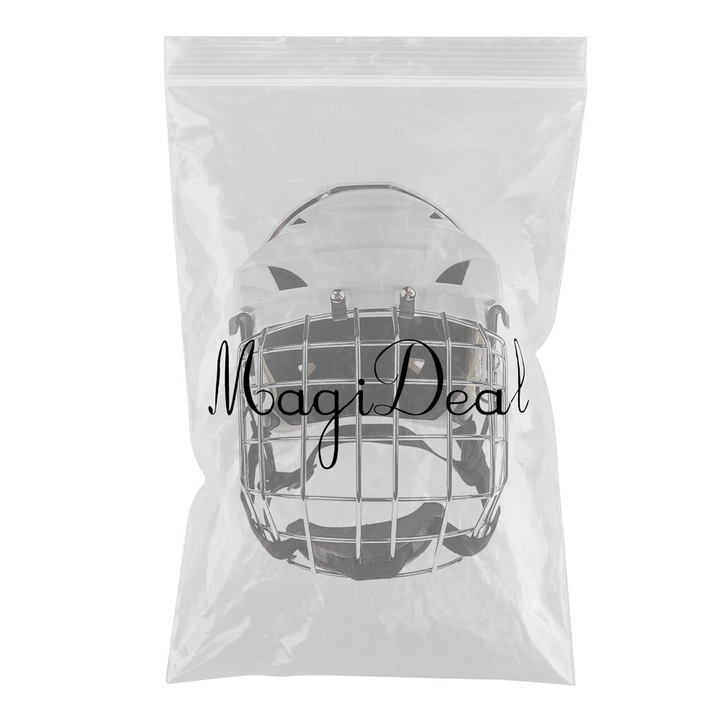 Adjustable Ice Hockey Helmet & Face Mask Combo For Men & Women White M/L