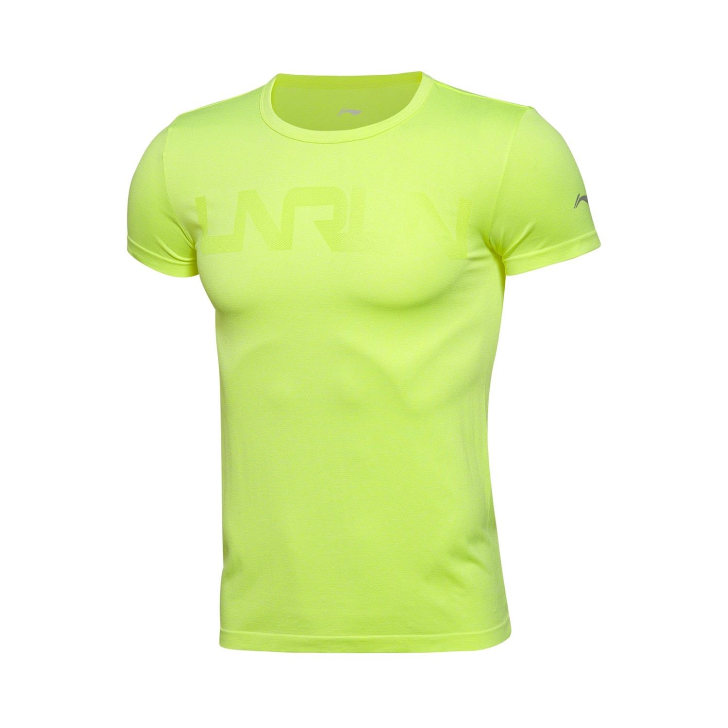Li-ning herre løbebund t-shirts åndbar stram pasform t-shirt komfortfor li ning sports t-shirt toppe ahsl 197