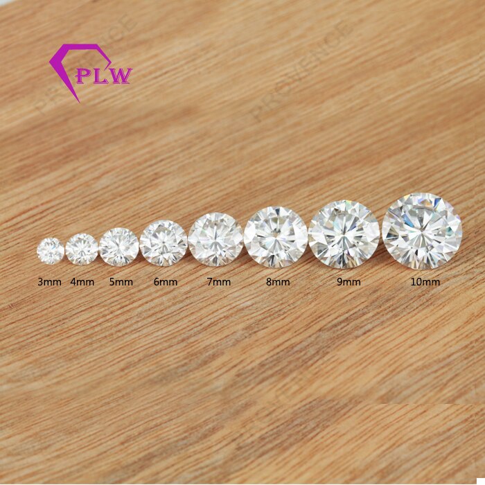 Factory price loose gemstones Moissanite GH white color 0.5 carat 5.0mm round brilliant cut clarity VVS for ring bracelet