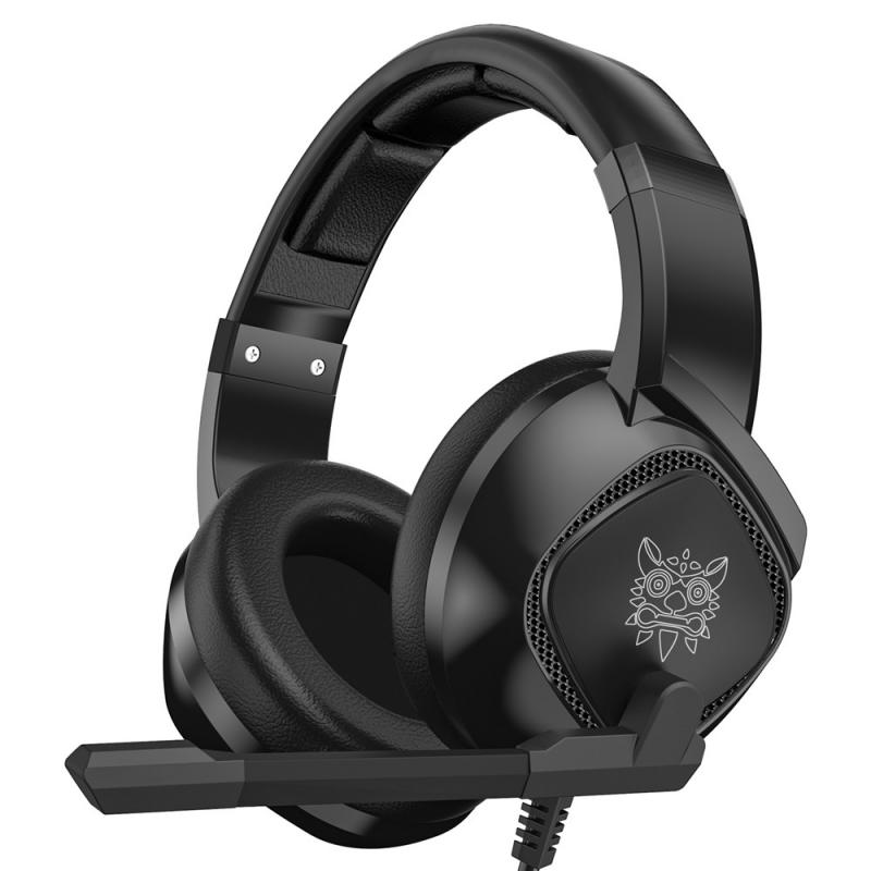 ONIKUMA K19 Gaming Headset Noise Cancellation Microphone LED Light Volume Control PC Over Ear Headphones For Xbox One / Laptop: Black