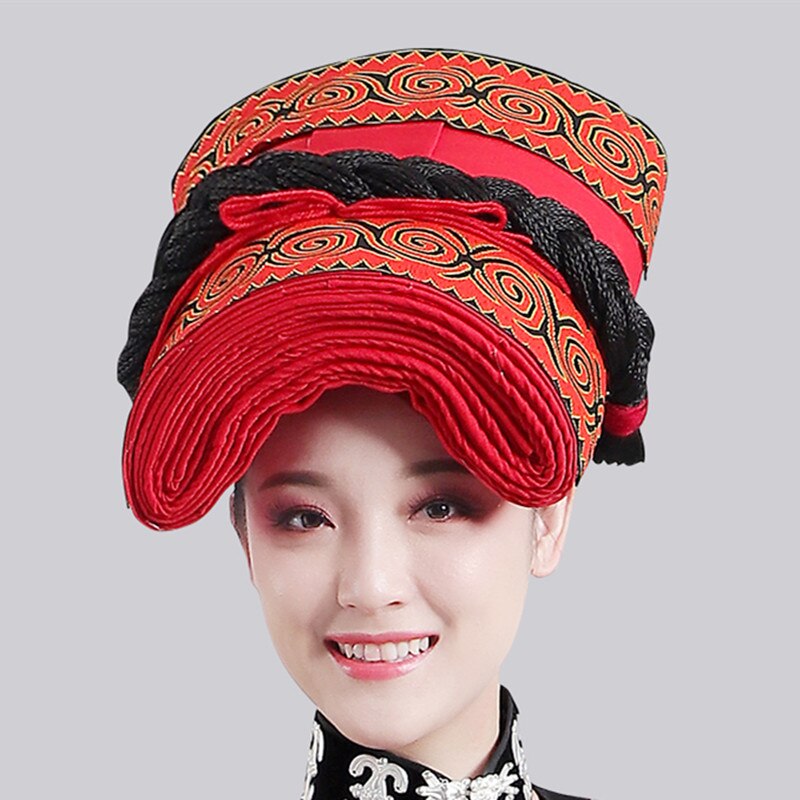 Hmong Miao Dance Hat For Women Traditional Clothing Hats With Tassel Accessories Festival Performance Headwear Vintage Headdress: 5
