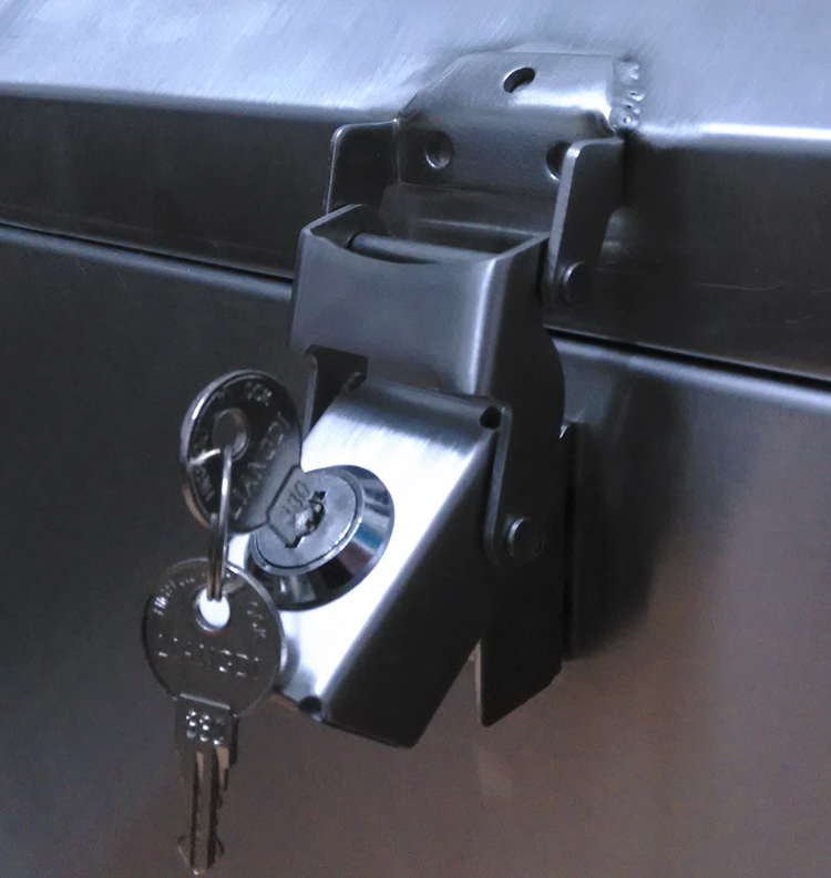 Edelstahl Schloss Seite Kasten Werkzeugkoffer Schloss Tasche Teil Hardware- Motorrad Aluminiumlegierung Kofferraum feste Schnalle DIY handgefertigt