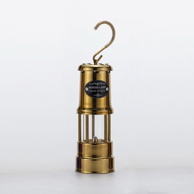 Miners lamp Flame-safety Paraffin covered oil lantern: Yellow