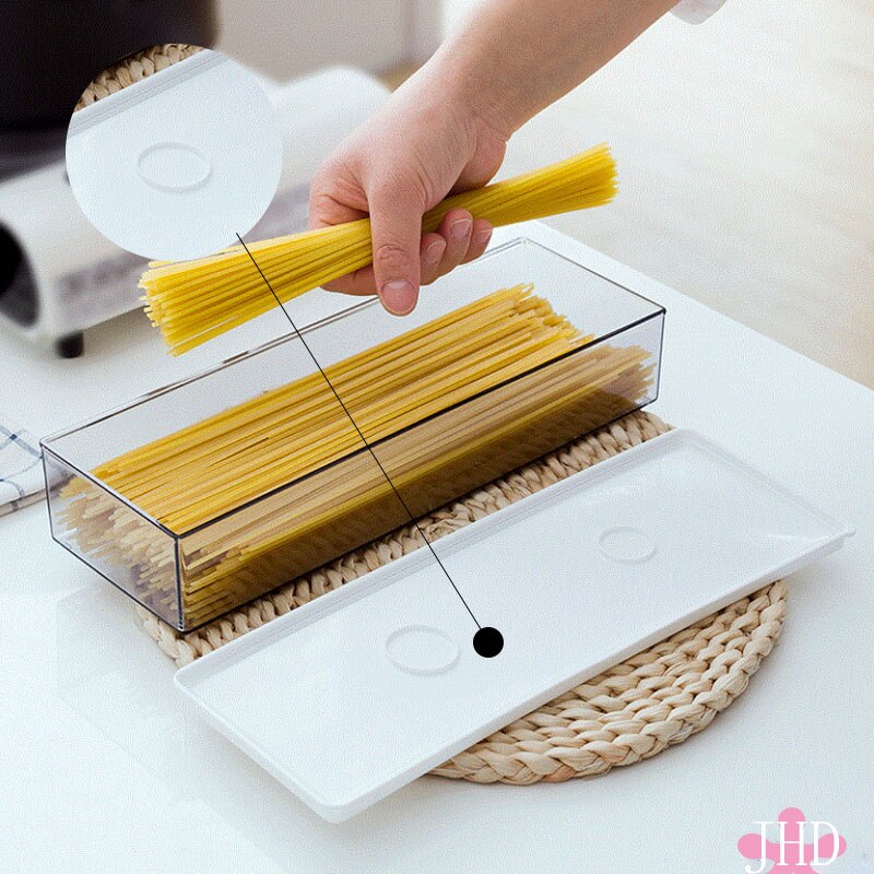 Kitchen Pasta Storage Box Rectangular Sealed Box Containing Measuring Tank Rectangular Storage Box