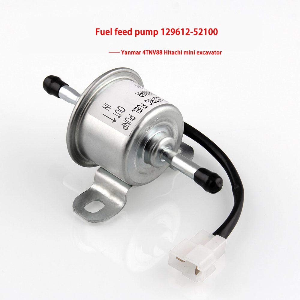 DC12V Electronic Fuel Feed Pump 129612-52100 For Yanmar 4TNV88 3TNV88 Mini Excavator