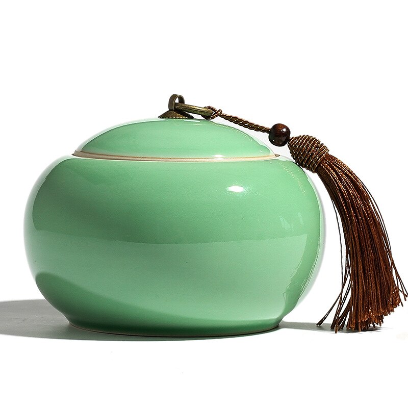 CHANSHOVA Traditional chinese style Ceramic Tea box Sealed moisture-proof Tea container China porcelain Tea storage tins C063