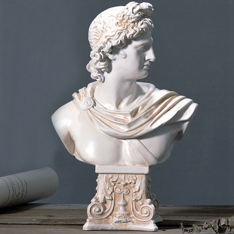 Estatua de personaje griego europeo, escultura de carácter de resina creativa, decoración de escritorio para habitación, decoración para el hogar, accesorios de decoración