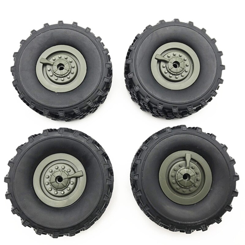 Alomejor RC Gummireifen 63mm – 4 Stück Driftreifen Für WPL D12 1/10 Auto, Robust & Einfach Zu Installieren