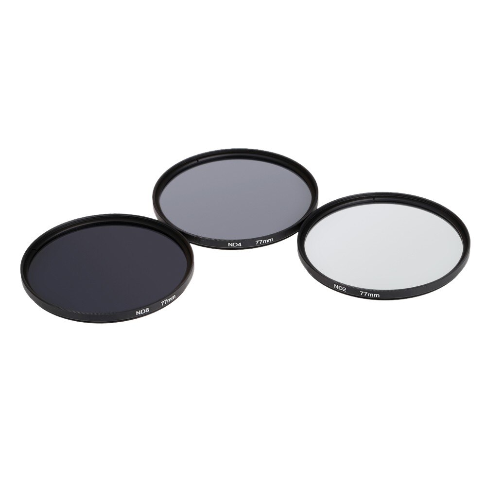 Kit de lentes Lightdow ND2 ND4 ND8 3 en 1, conjunto de lentes de filtro de densidad neutra de 49mm 52mm 55mm 58mm 62mm 67mm 72mm 77MM