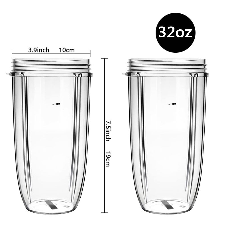 2 st 32oz behållare kopp ersättning juice mugg kopp för nutri bullet nutribullet 600w 900w juicepress mixer delar 32 ounce kopp kök