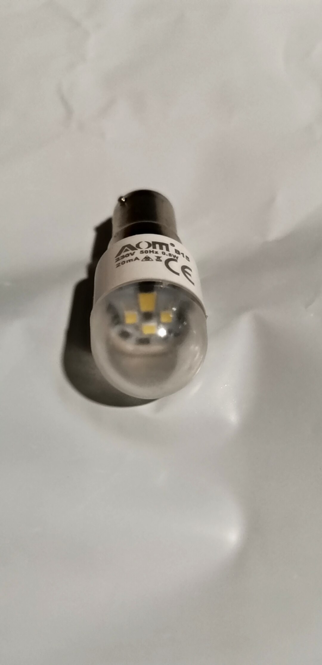 Bombillas de luz LED para máquina de coser Singer Home, 0,8 W, 230 voltios, tipo de empuje LED-BA15D110V, E12, E14, B15, 1 ud.: B15and230V