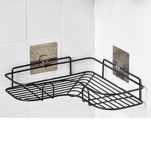 Estante de almacenamiento de champú montado en pared de habitación, con ventosa, sin perforación, accesorios para baño y cocina: B