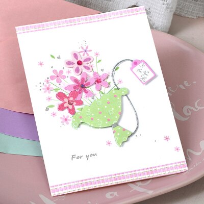cute paper 3d handmade cards flower message cards greeting cards: MINI 0804 II 03
