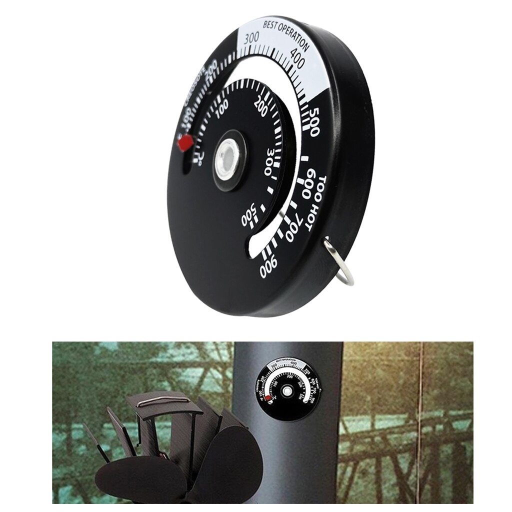 Magnetic Stove Thermometer Fireplace Temperature Meter Stove Chimney Flue Pipe Thermometer Moniter Meter (0-500°C/100-900°F)