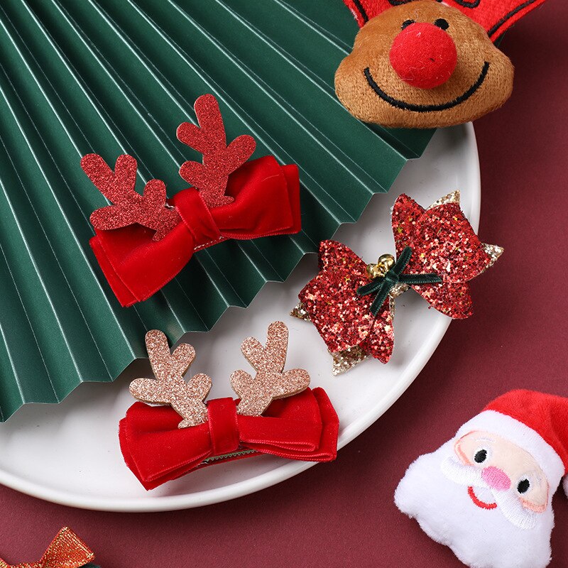 Mignon épingle à cheveux pince à cheveux pour filles bébé enfants épingles à cheveux joyeux noël épingles à cheveux femmes fête Barrettes cheveux accessoires chouchous