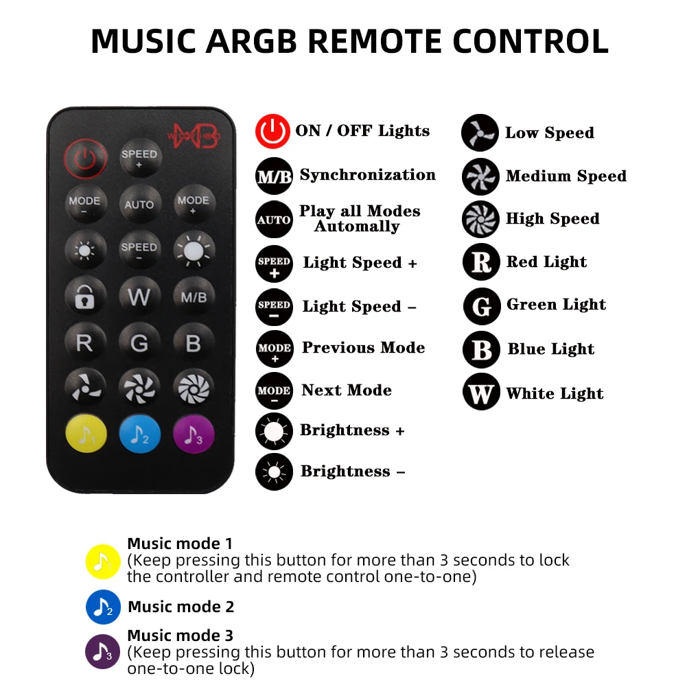 Controlador de ventiladores WOVIBO COOLMOON, 6 pines, 6 pines para ventiladores RGB 5V ARGB 120mm, puertos de barra de luz con Control remoto LED a Color