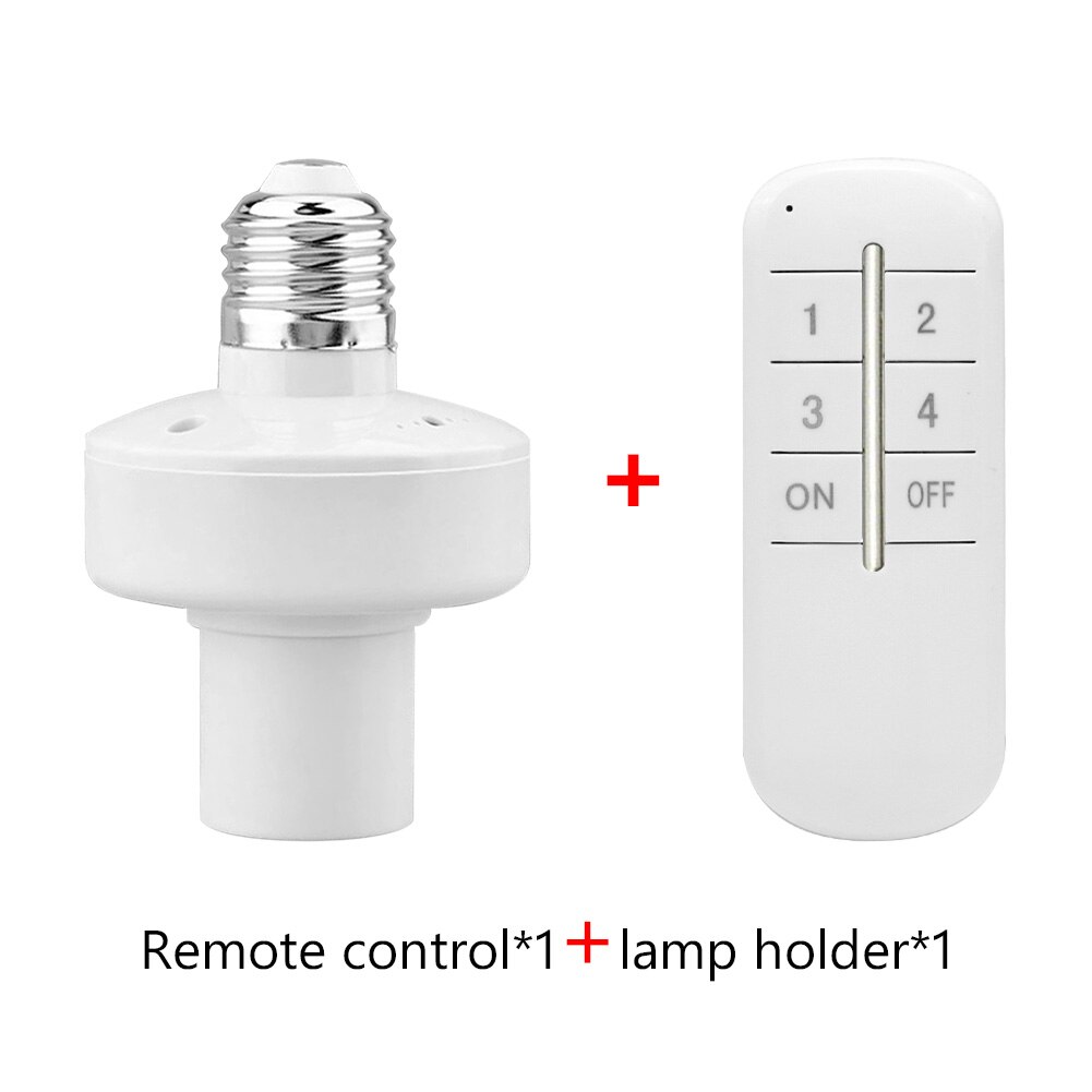 1/2/3/4 * E27 Wireless Remote Control Light Lamp base oN/off Switch Socket Holder 20M Range RC Smart Device 110V 220V: 1 remote 1 holder