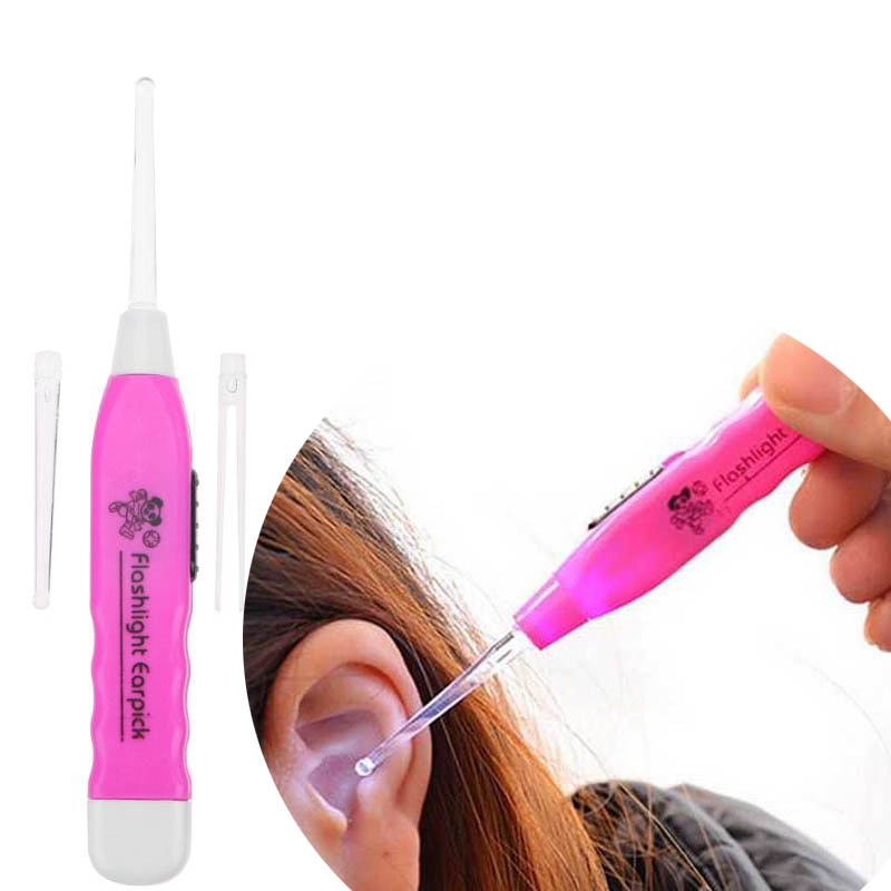 Herramientas de limpieza de orejas, linterna LED, removedor de luz de cera para los oídos, limpiador de la salud, Kit de cuidado de la oreja, extracción sencilla de cera de los oídos