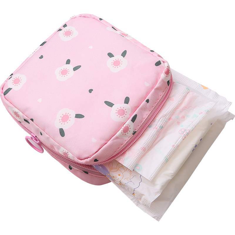 Sanitary Towel Napkin Pad Tampon Purse Organizer Pouch Large Capacity Sanitary Cotton Aunt Towel Storage Bags Storage Tools
