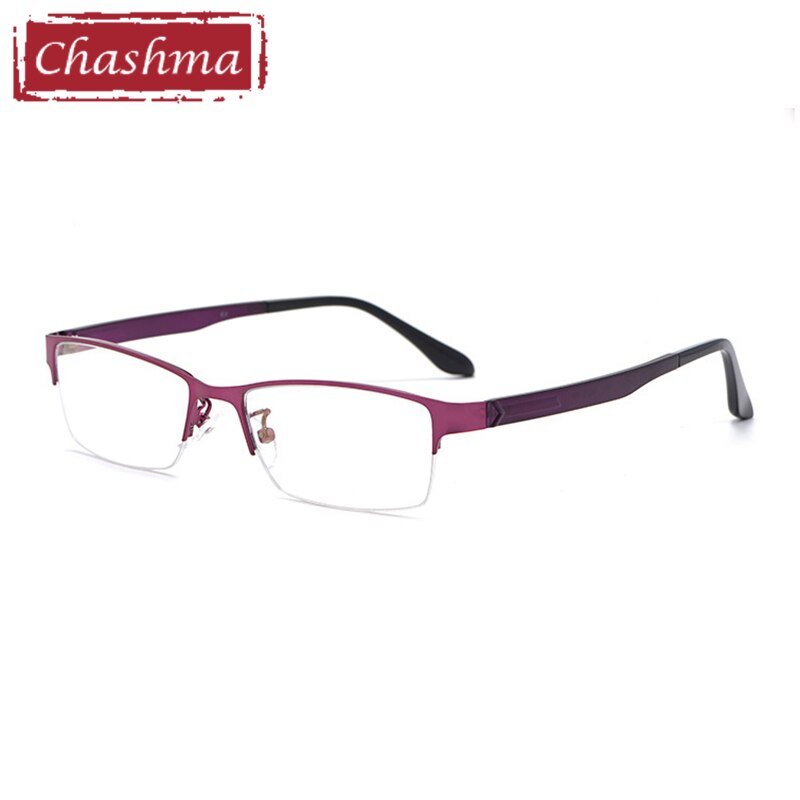 Chashma damesbril op sterkte, stijlvolle optische bril met half montuur voor vrouwen