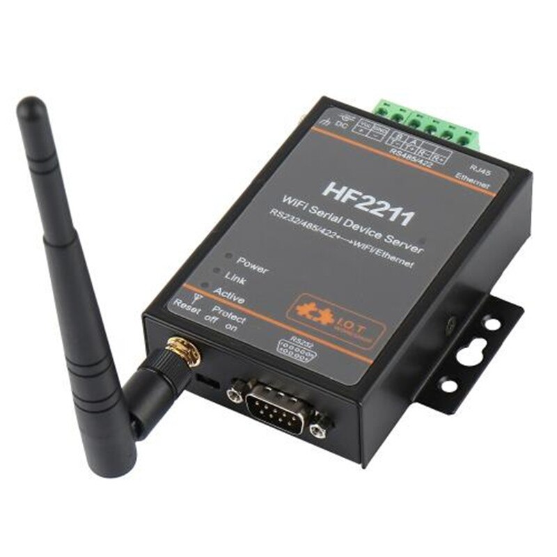 2211 industriel modbus seriel  rs232 rs485 rs422 to wifi ethernet converter enhed tcp ip telnet modbus 4m flash