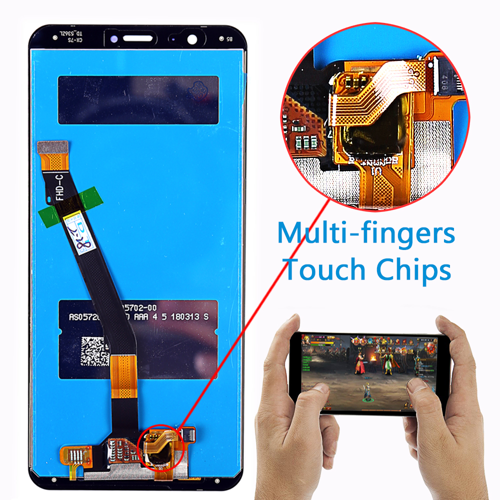 Huawei P smart 5.65 pouces LCD affichage Écran Tactile Numériseur DT1 Cadre 2160*1080 Huawei Enjoy 7S LCD écran