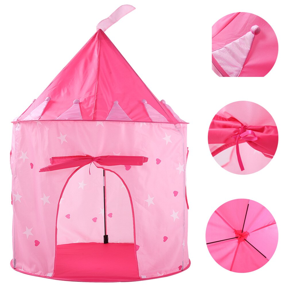 Roze Prinses Dromerige Kinderen Game Tent Blauw Sterren Indoor Speelgoed Spelen Space Kids Prive Kamer Draagbare Cubbyhole Kinderen Speelgoed