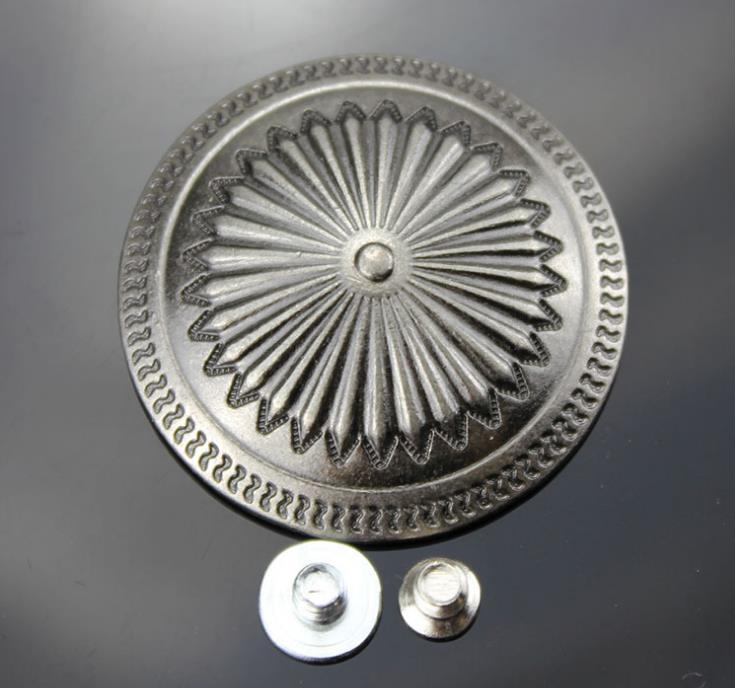 37mm päivänkakkara kukka kilpi kukkaro lompakko solki tappi ruuvi takaisin niitti conchos nahka askartelu vyö laukku koruja tarvikkeet: Default Title