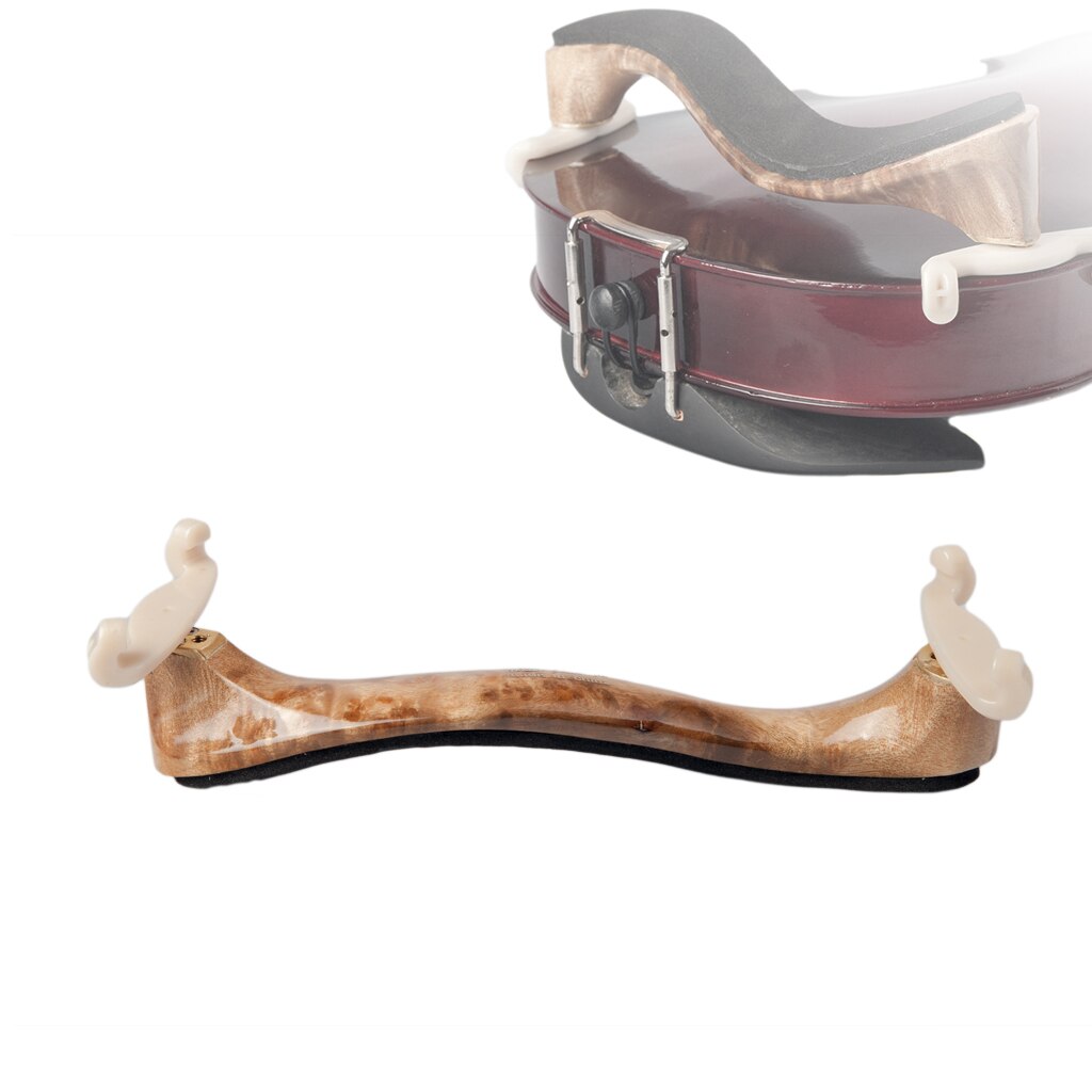 Adjustable Violin Shoulder Rest 3/4 4/4 Violin Pad Support Parts Fittings Bon Violin Shoulder Rest Foam Wood Violin: Bird Eye Maple 44 43