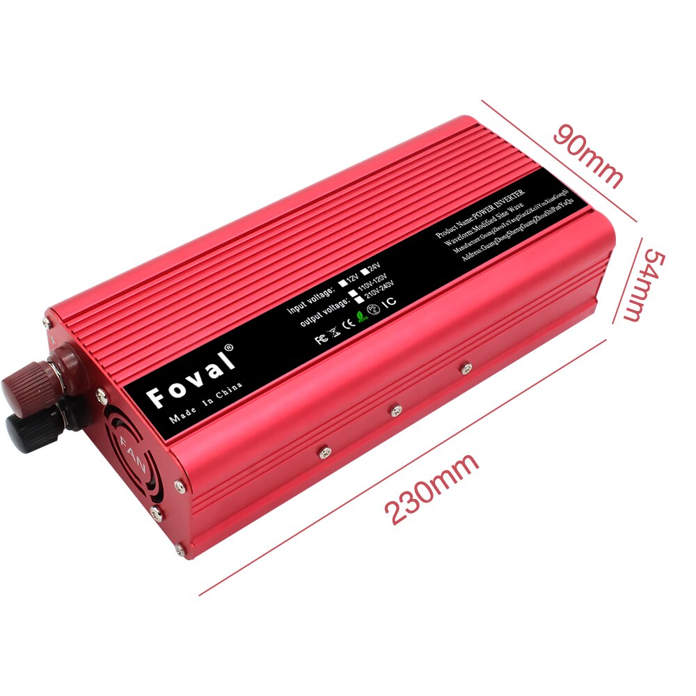 Power Inverter Dual USB 5000W peak DC 12V to AC 220V Portable Car Charger Converter Adapter DC 24 to AC 230 Modified Sine Wave