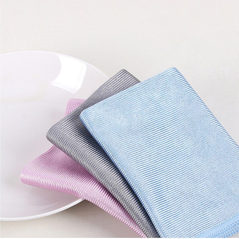 1pc Wipe Glass Cloth No Trace Absorbable Soft Microfiber No Lint Window Car Rag Cleaning Towel Kitchen Cleaning Cloth Wipes
