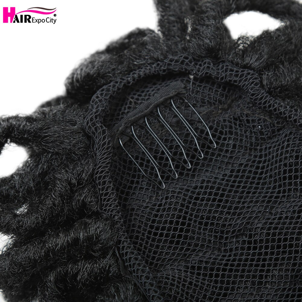 20.5 " dreadlocks chignon afro høj pust syntetisk hår knold hestehale klip i hår extensions snore hestehale hårstykker